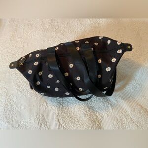 Floral Black Tote Bag